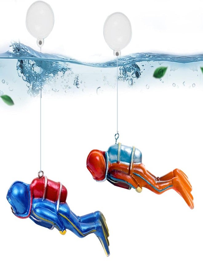 VAYINATO® 2 Pcs Floating Mini Cute Human Diver Aquarium Fish Tank Simulation Decoration Ornaments | Made with Eco Friendly Resin | No Harm to Fish by Pezlifeworld - Image 1